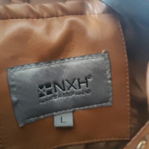 Brown Retro Moto Jacket Sz L - Picture 6 of 7